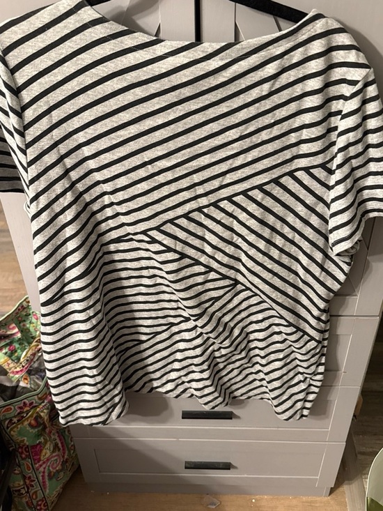 Karen Scott Tops - Karen Scott Black & Gray Striped Knit Top